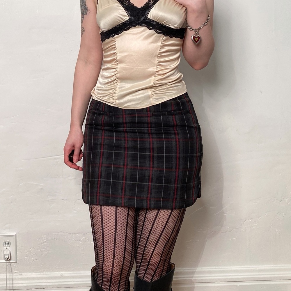 Y2K Plaid mini skirt